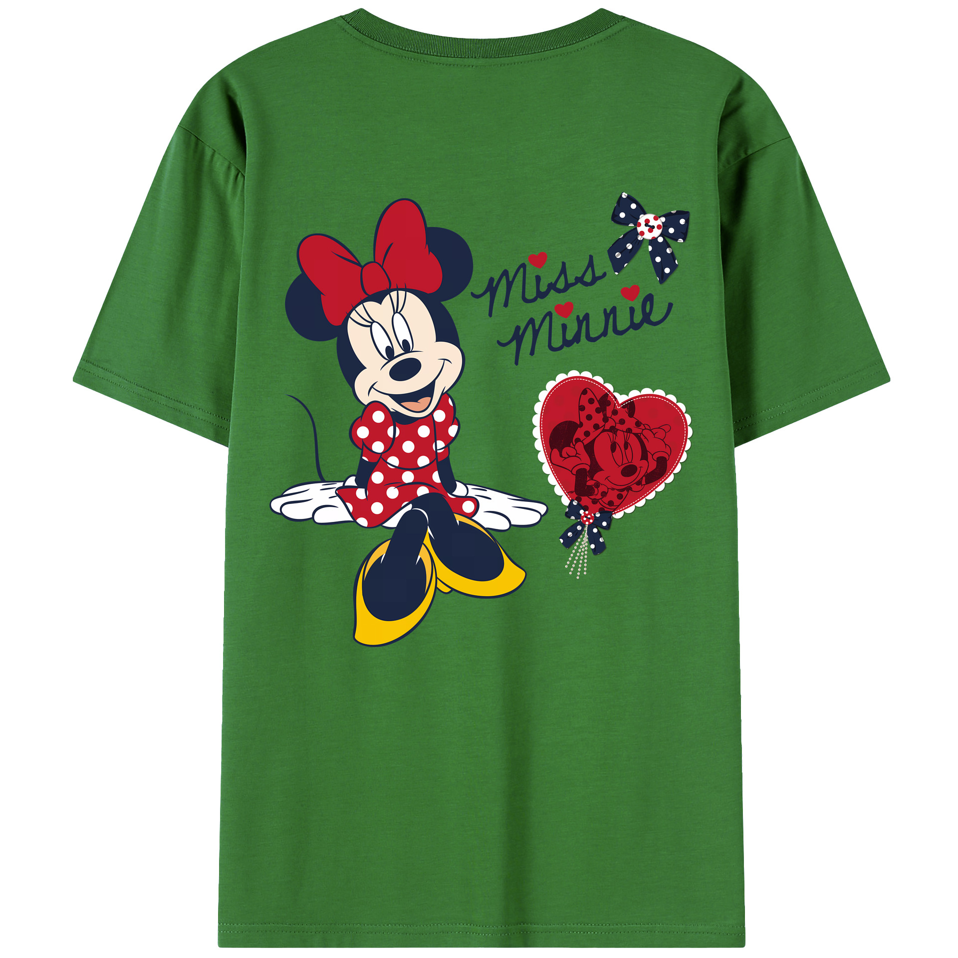 （画像用） ミッキーマウス Mickey Mouse レディース半袖Tシャツ(バックプリント)